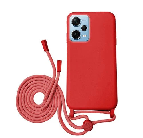 Capa Xiaomi Redmi Note 12 Pro 5G Silicone Cordão - Vermelho