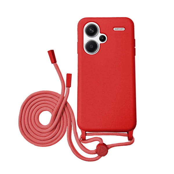 Capa Xiaomi Redmi Note 13 Pro Plus 5G Silicone Cordão - Vermelho