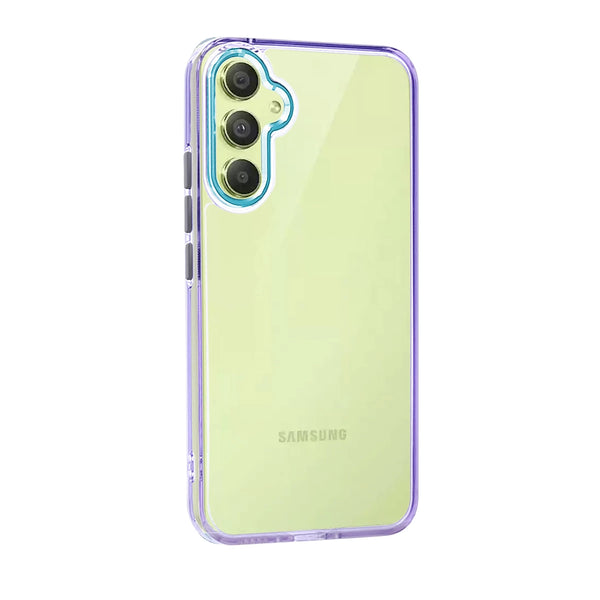 Capa Samsung Galaxy A35 5G Antichoque com Borda Colorida - Lilás