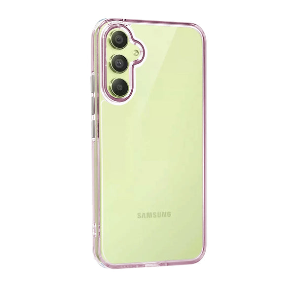 Capa Samsung Galaxy A35 5G Antichoque com Borda Colorida - Rosa