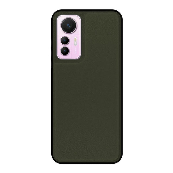 Capa Xiaomi 12 Lite Efeito Pele Magnética - Verde Escuro