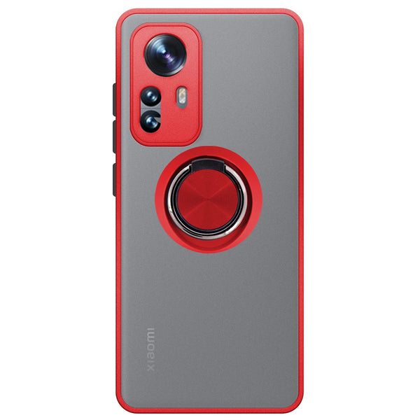 Capa Xiaomi 12 Pro Smoked Anel - Vermelho