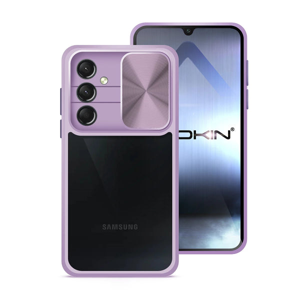 Capa Samsung Galaxy A35 5G com tampa da câmera deslizante - Lilás