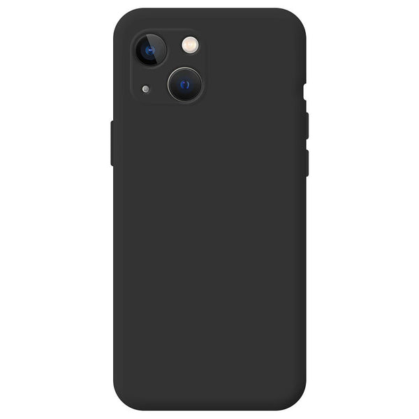 Capa de Silicone com Proteção de câmera para iPhone 15 Plus - Preto