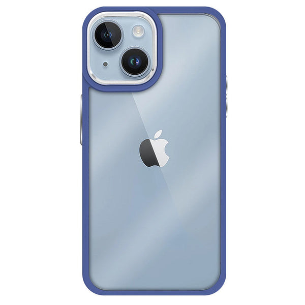 Capa iPhone 15 Transparente Frame - Azul