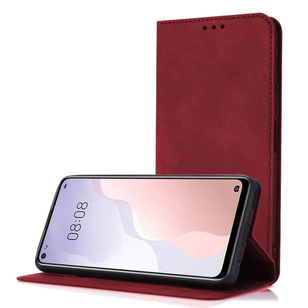 Capa Oppo A78 4G Flip (Livro) - Vermelho