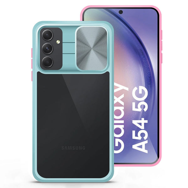 Capa Samsung Galaxy A54 5G Tampa Deslizante Premium - Azul Turquesa
