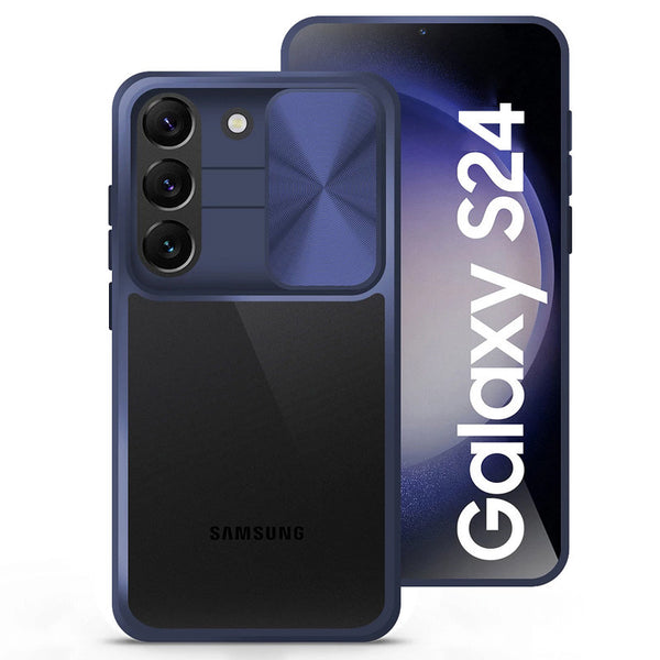 Capa Samsung Galaxy S24 Tampa Deslizante Premium - Azul Escuro