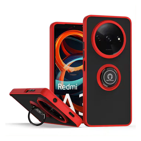 Capa Xiaomi Redmi A3 Smoked Anel - Vermelho
