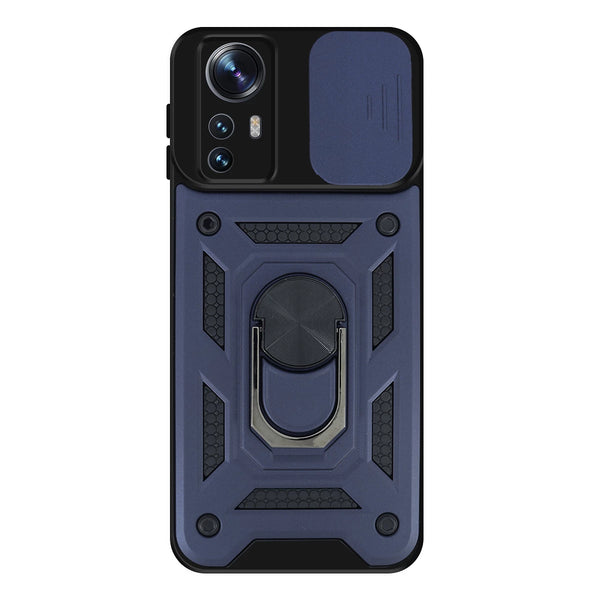 Capa Xiaomi 12 Pro Militar Tampa Deslizante - Azul Escuro