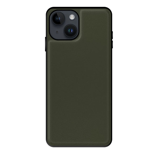 Capa iPhone 15 Pro Efeito Pele Magnética - Verde Escuro