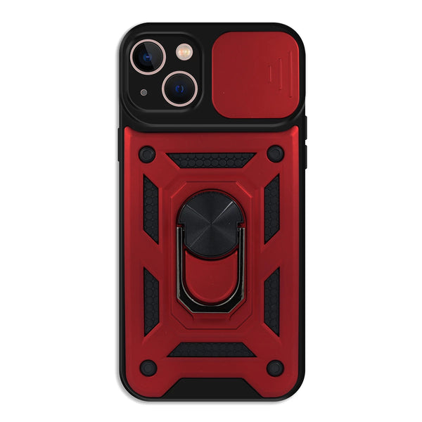 Capa iPhone 14 Plus com Proteção de Câmera deslizante - Vermelho