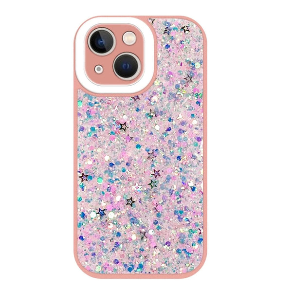 Capa Iphone 14 Plus Glitter Purpurina fluorescente - Rosa