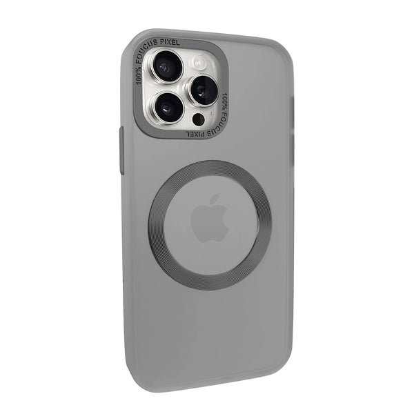 Capa Magsafe com cobertura de câmera para iPhone 15 Pro - Preto