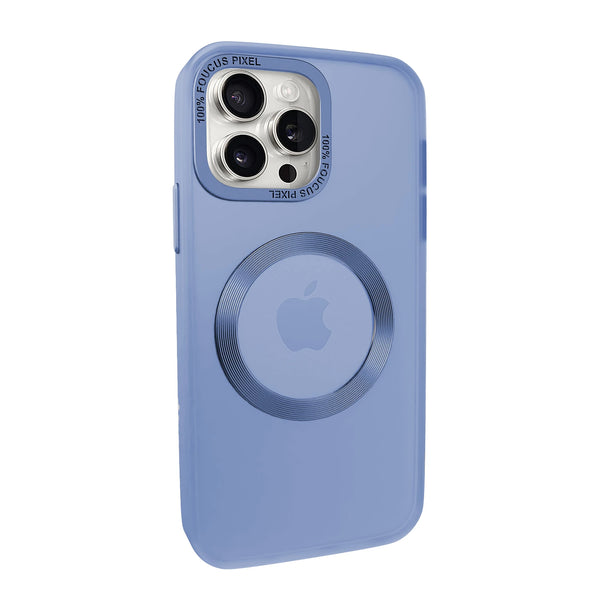 Capa Magsafe com cobertura de câmera para iPhone 15 Pro - Azul Marinho