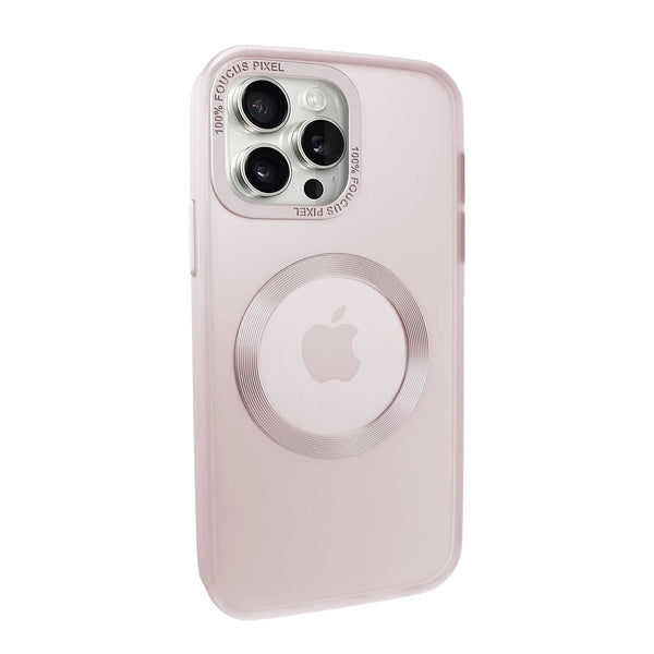 Capa Magsafe com cobertura de câmera para iPhone 15 Pro - Rosa