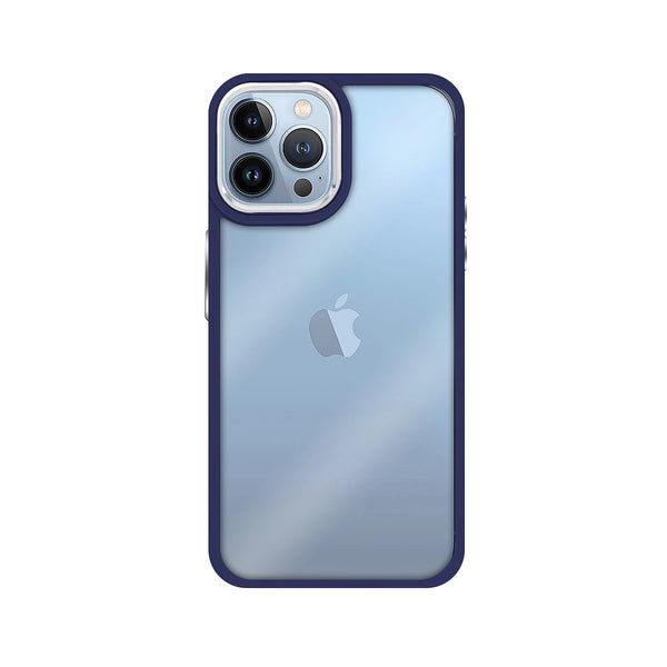 Capa iPhone 15 Transparente Frame - Azul Escuro
