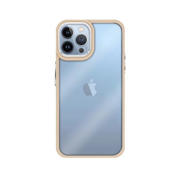 Capa iPhone 15 Pro Max Transparente Frame - Bege