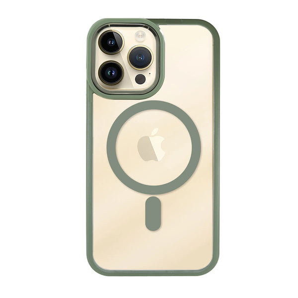 Capa iPhone 15 Plus MagSafe Frame - Verde