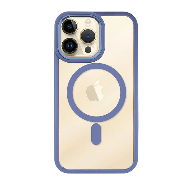 Capa Magsafe iPhone 15 Pro Max com borda Colorida - Azul