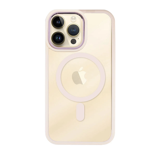 Capa Magsafe iPhone 15 Pro Max com borda Colorida - Rosa