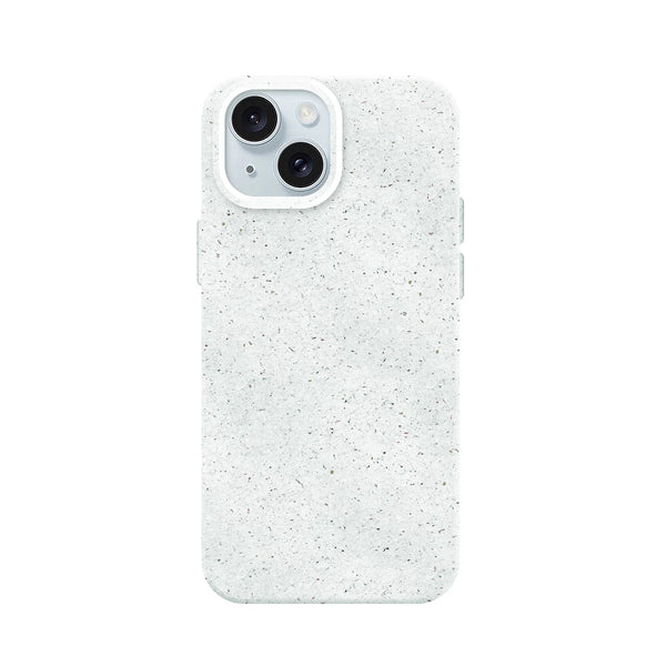 Capa de Silicone Biodegradável para iPhone 15 Plus - Branco