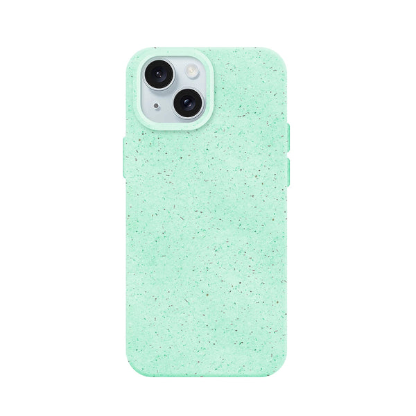 Capa de Silicone Biodegradável para iPhone 15 Plus - Verde