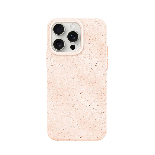 Capa de Silicone Biodegradável para iPhone 15 Pro - Rosa