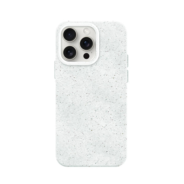 Capa de Silicone Biodegradável para iPhone 15 Pro - Branco