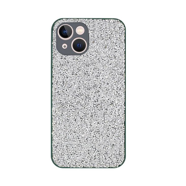 Capa De Silicone Glitter para iPhone 14 - Preto