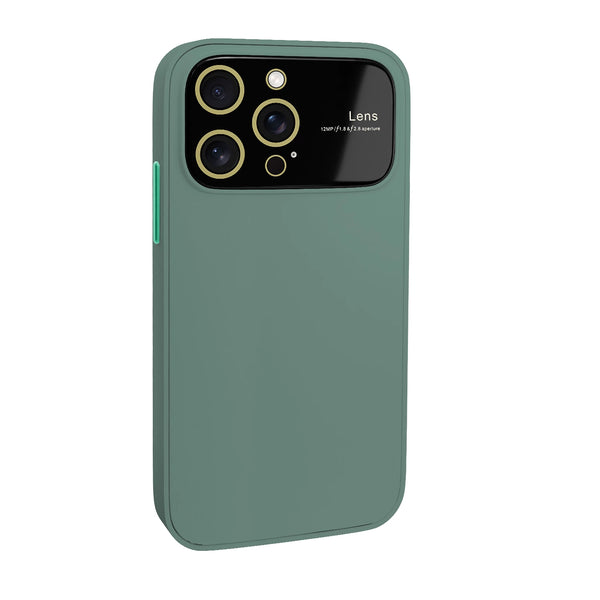 Capa de SIlicone com Cobertura Total das Câmeras para iPhone 15 Pro - Verde
