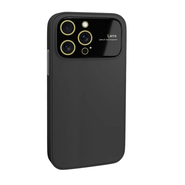Capa de SIlicone com Cobertura Total das Câmeras para iPhone 15 Pro - Preto