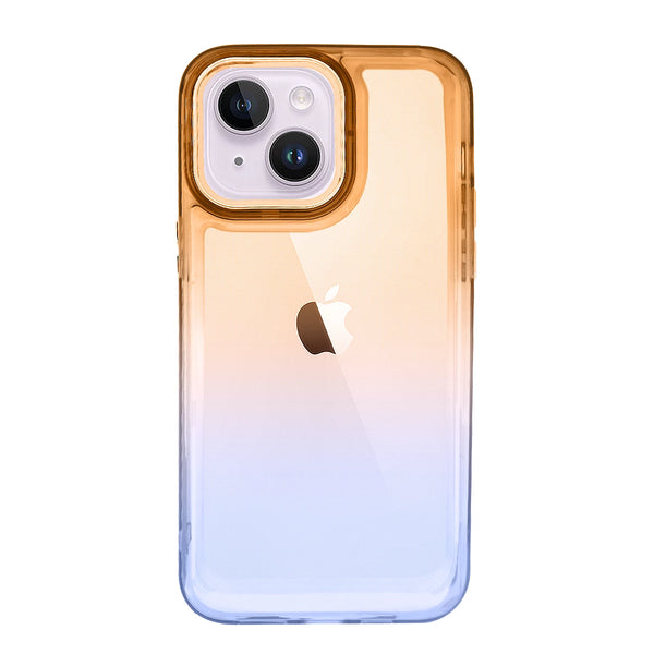 Capa iPhone 14 Space Degradê - Laranja e Azul