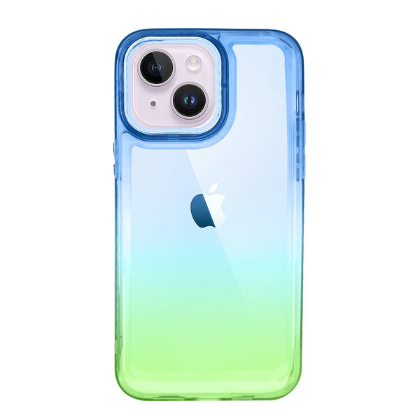 Capa iPhone 14 Space Degradê - Azul e Verde