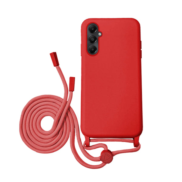Capa Samsung Galaxy A05s Silicone Cordão - Vermelho