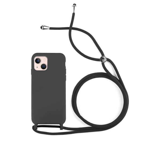 Capa de silicone com cordão para iPhone 14 Plus - MisterCapas