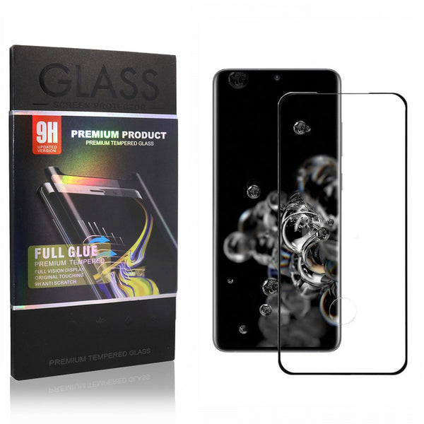 Película de vidro temperado curvo Full Glue premium para Galaxy S20 Ultra