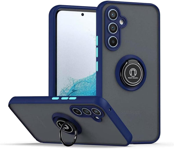 Capa Samsung Galaxy A36 Smoked Iman Anel - Azul Escuro