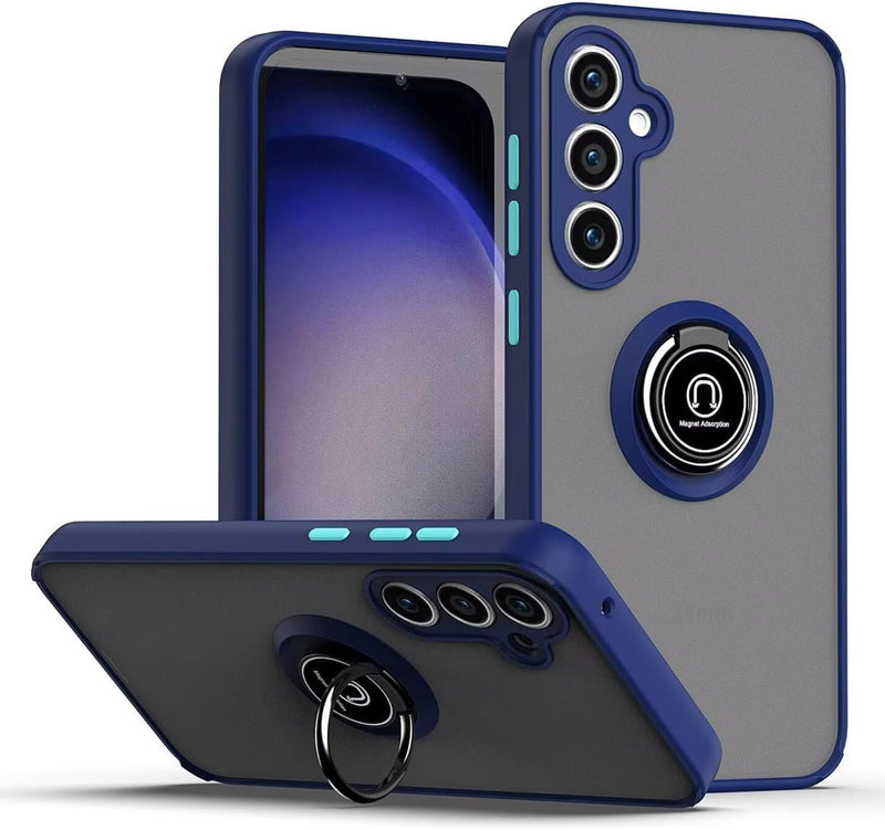 Capa Samsung Galaxy S25 Smoked Iman Anel - Azul Escuro