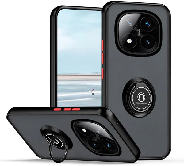 Capa Xiaomi Redmi Note 14 Pro 4G Smoked Iman Anel - Preto