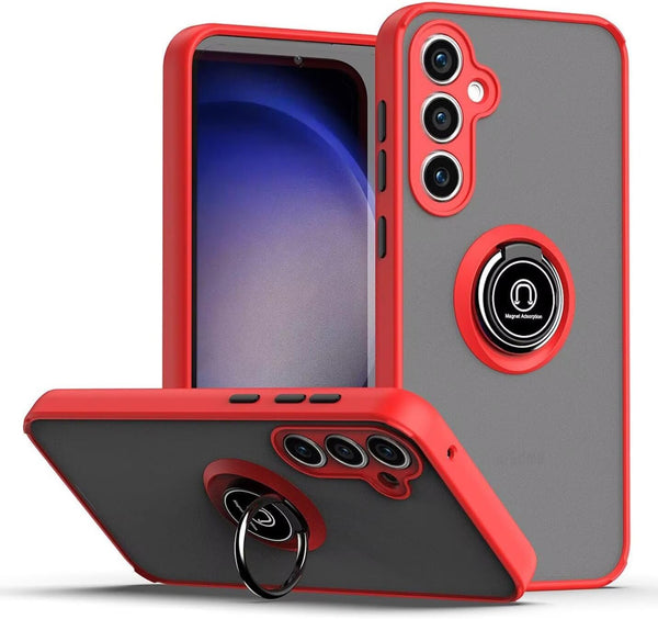 Capa Samsung Galaxy S25 Smoked Iman Anel - Vermelho