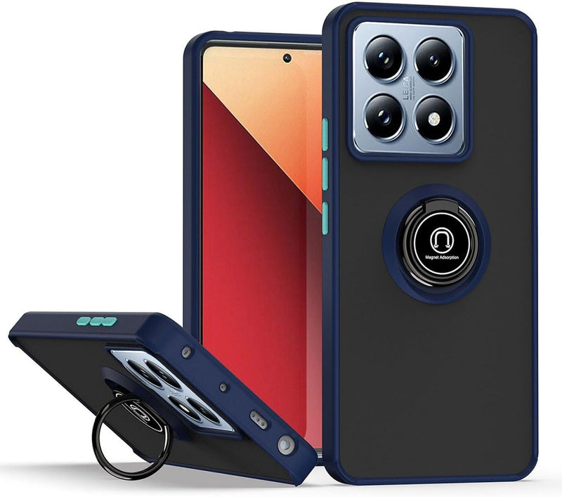 Capa Xiaomi 15T Smoked Iman Anel - Azul Escuro