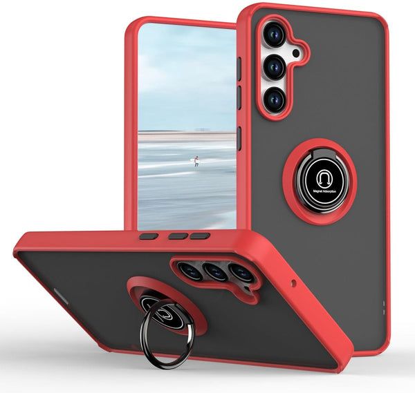 Capa Samsung Galaxy A56 Smoked Iman Anel - Vermelho