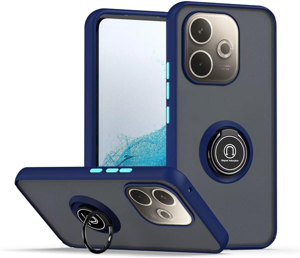 Capa Oppo A5 Pro 4G/5G Smoked Anel - Azul Escuro