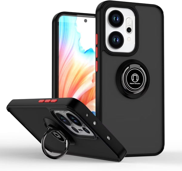 Capa Oppo Reno 14F/14 FS Smoked Iman Anel - Preto