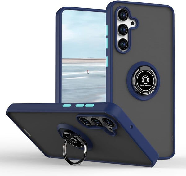 Capa Samsung Galaxy A56 Smoked Iman Anel - Azul Escuro