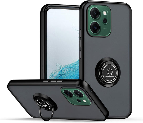 Capa Oppo Reno 14 FS Smoked Iman Anel - Preto