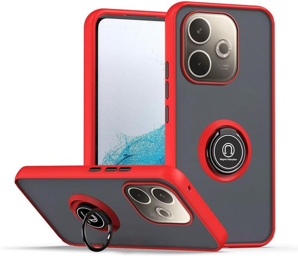 Capa Oppo A5 Pro 4G/5G Smoked Anel - Vermelho