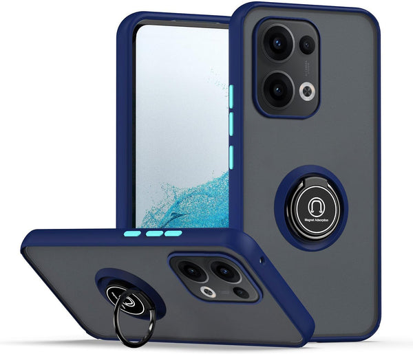 Capa Oppo Reno 13 Pro 5G Smoked Iman Anel - Azul