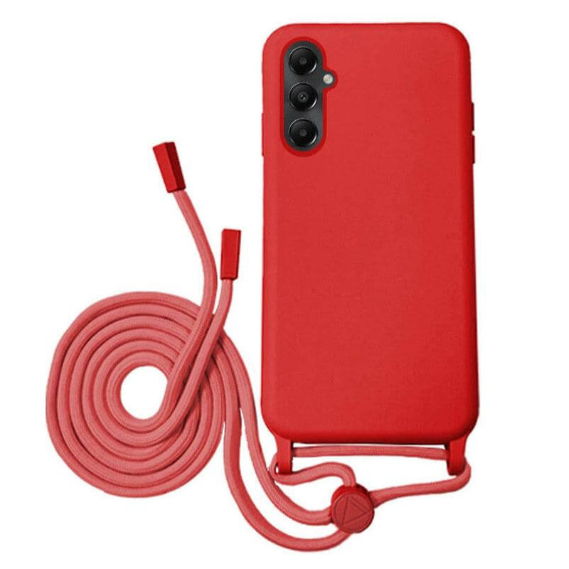 Capa Samsung Galaxy A16 Silicone Cordão - Vermelho